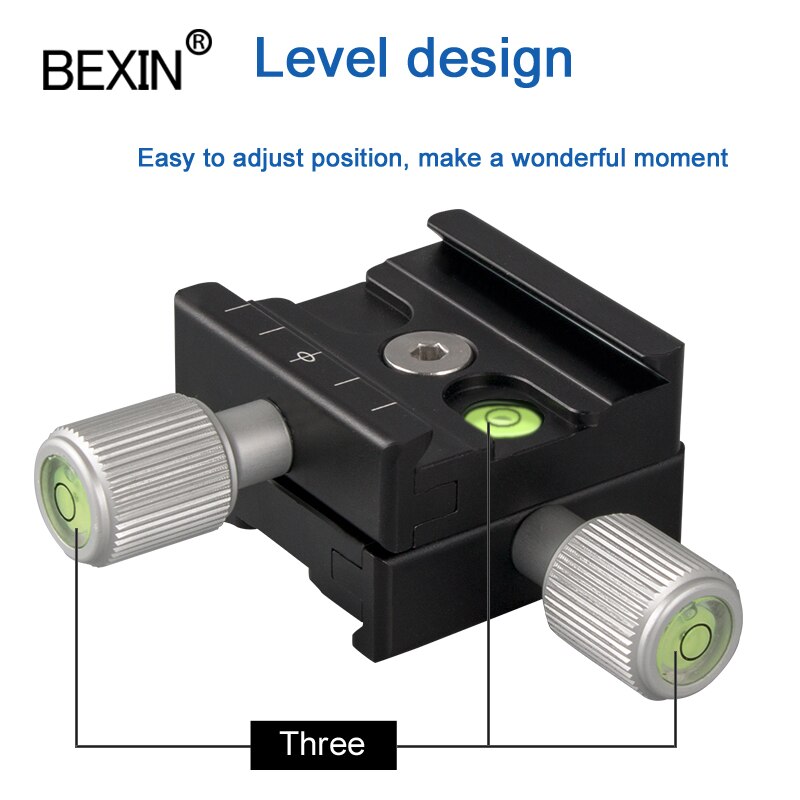 Double sided qr 50 camera clamp tripod quick release plate mount clamp detachable QR clamp for arca swiss plate dslr camera