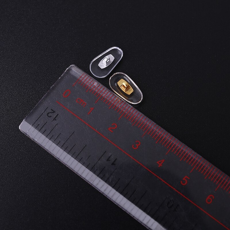 10 paar/partij gouden pvc-brillen antislip aluminium conductor zilveren neuspads 62ke