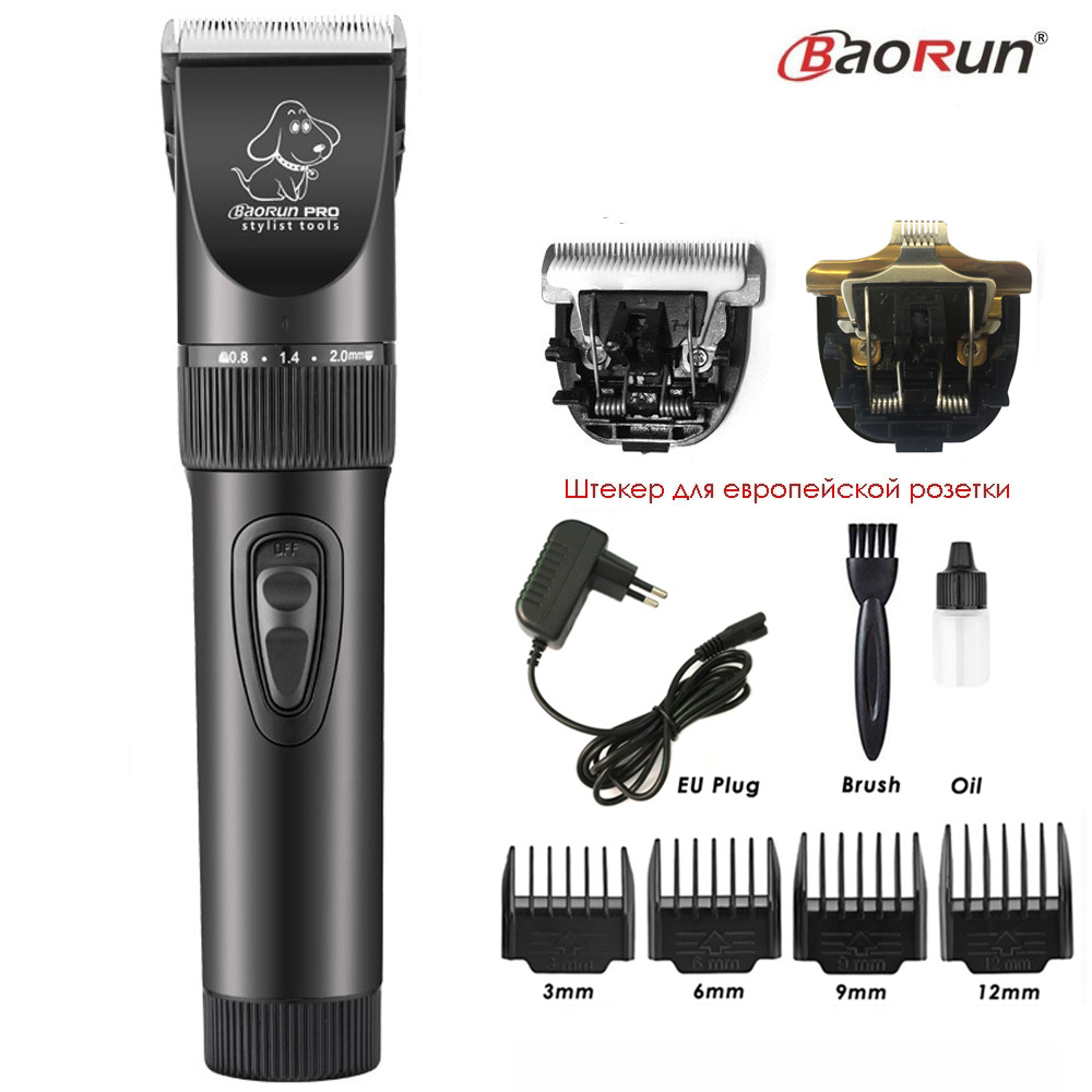 BaoRun Professinal Electric Pet Clipper Dog Hair Clippers Grooming Machine For Dogs Cat Cordless Trimmer Shaver Pets Haircut Kit: Add KB Blades
