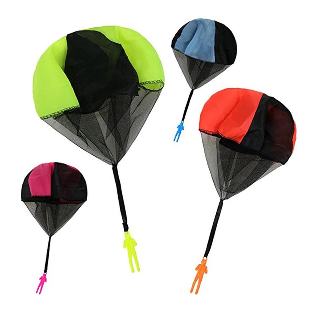 1 pçs mão jogando mini soldado pára-quedas engraçado brinquedo criança jogo ao ar livre brinquedos educativos voar parachute esporte para crianças brinquedo