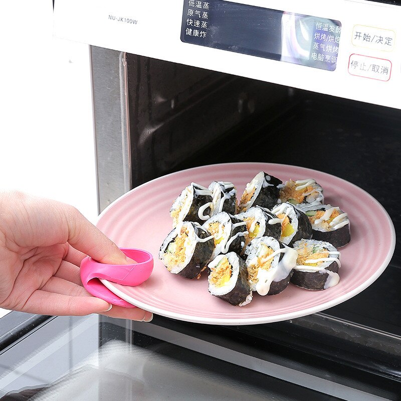 1Pcs Microwave Oven Mitts Kitchen Convenient Insulated Silicone Glove Finger Protect Wise Cook Kitchen Tool Gloves