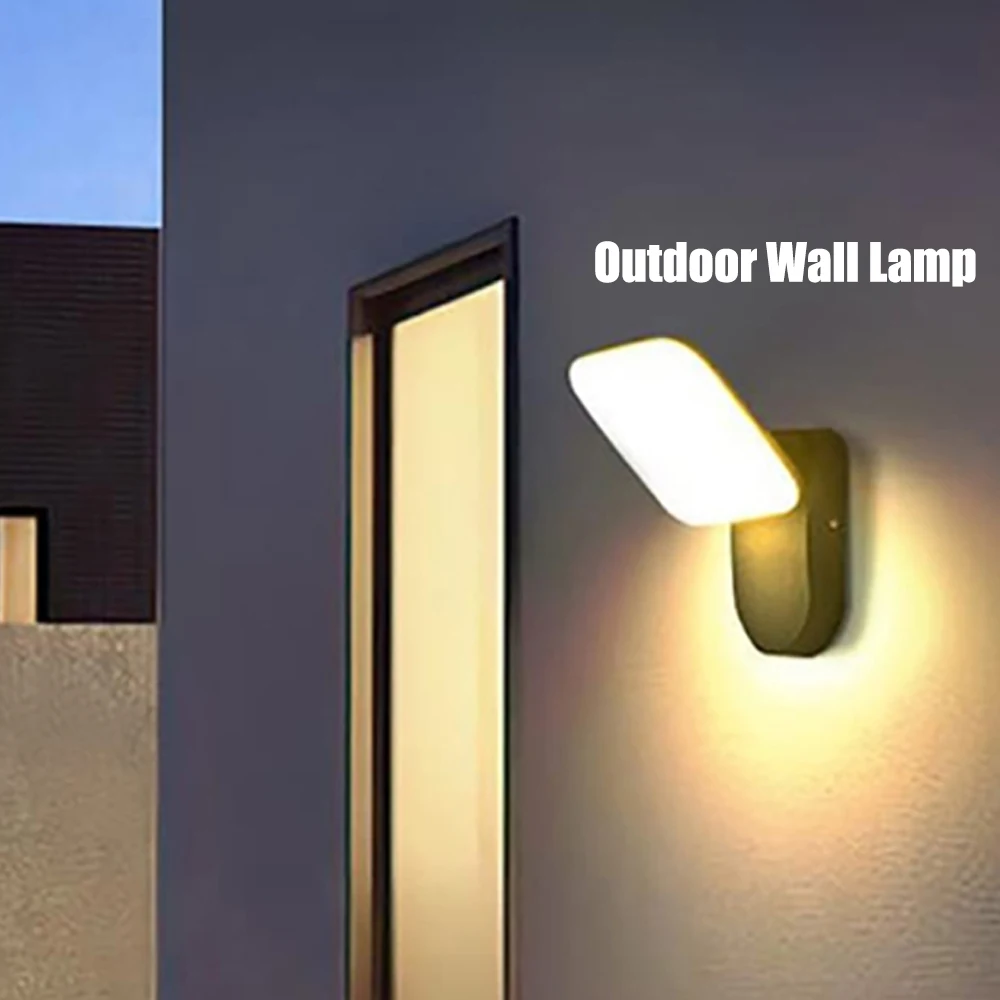 Pir-bevægelsessensor led-udendørs væglampe 12w ip65 vandtæt aluminium havelampe verandalampe korridor indgang væglampe indendørs armatur
