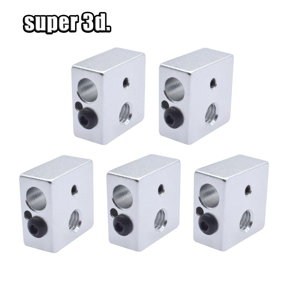 2 stuks Aluminium vaste blok warmte blok voor 3D printer extruder MK7/MK8.