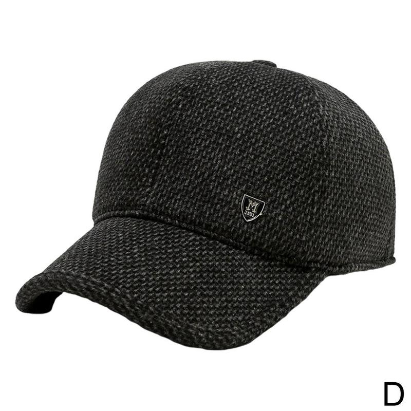 Men Winter Baseball Hat With Earflaps Cap Keep Warm Cap Baseball Fitted Ear Adjustable Outdoor Hats Sports Thick X6t3: D
