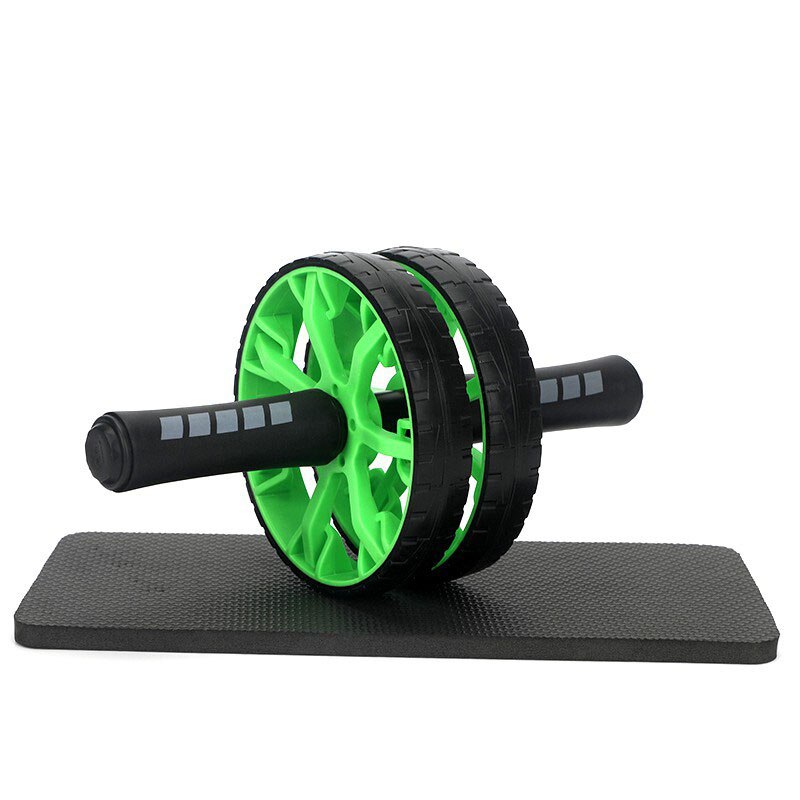 Ab Wheel Roller Portable Ab Roller Ems Muscle Stimulation Wheel Roller Compactor Single Double Wheel Home Equipment: green