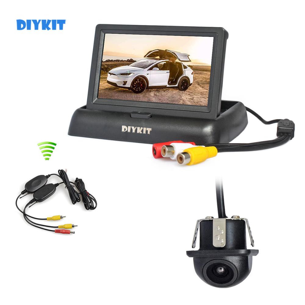 DIYKIT Draadloze 4.3 "Auto Achteruitrijcamera Kit Backup Car Monitor LCD Display Auto Achteruitrijcamera Parking System Kit