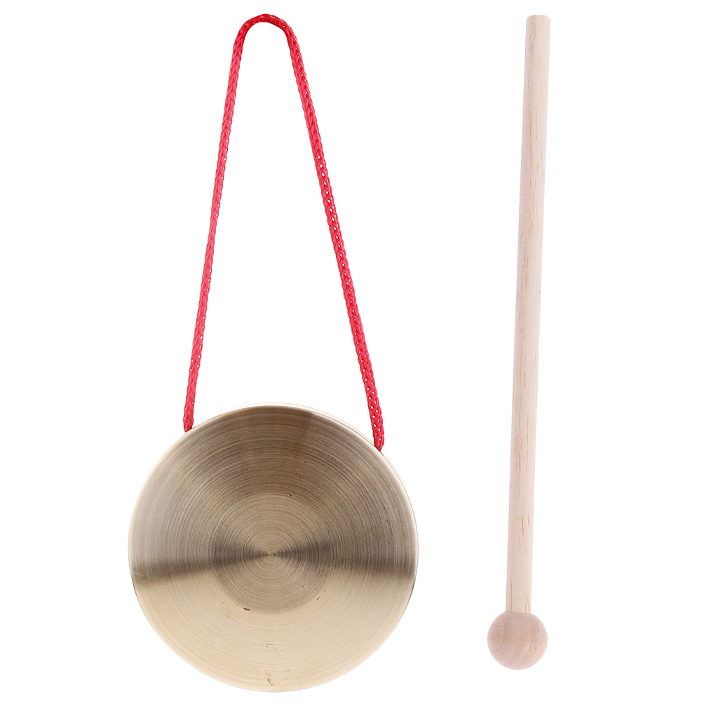 Gong en métal et bois, Instrument de musique traditionnel chinois, jouet éducatif, cymbale
