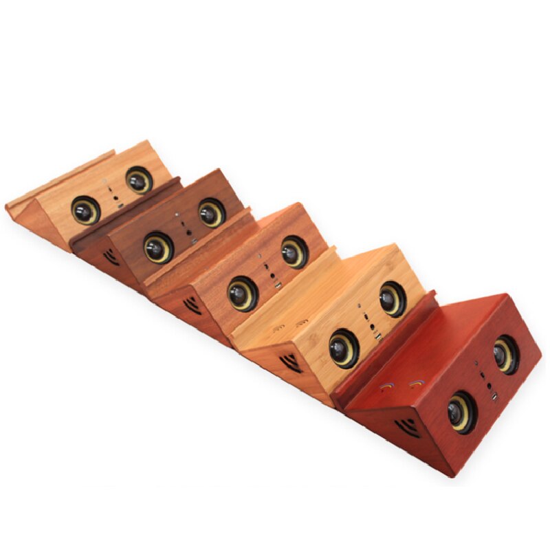 Tragbare BT Induktion Förderung Bambus Holz Material Lautsprecher Mit AUX Modus Für Handy