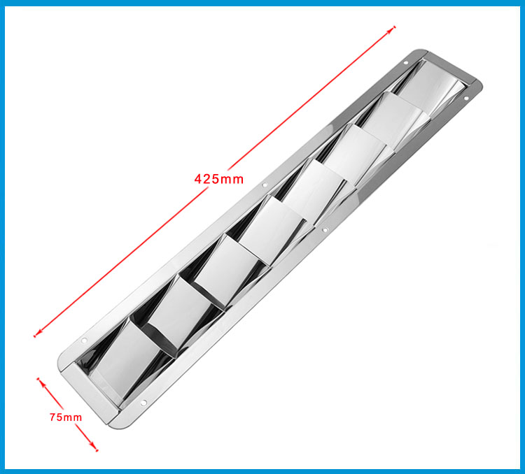BSET-Grille de Ventilation pour bateau en acier inoxydable 304, 8 fentes, Grille de Ventilation pour bateau