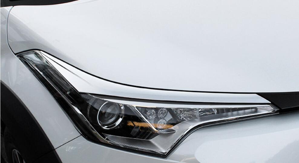 Für Toyota C-HR CHR ABS Auto Scheinwerfer rahmen licht augenbraue abdeckung trimmen Chrom Styling Außen Zubehör