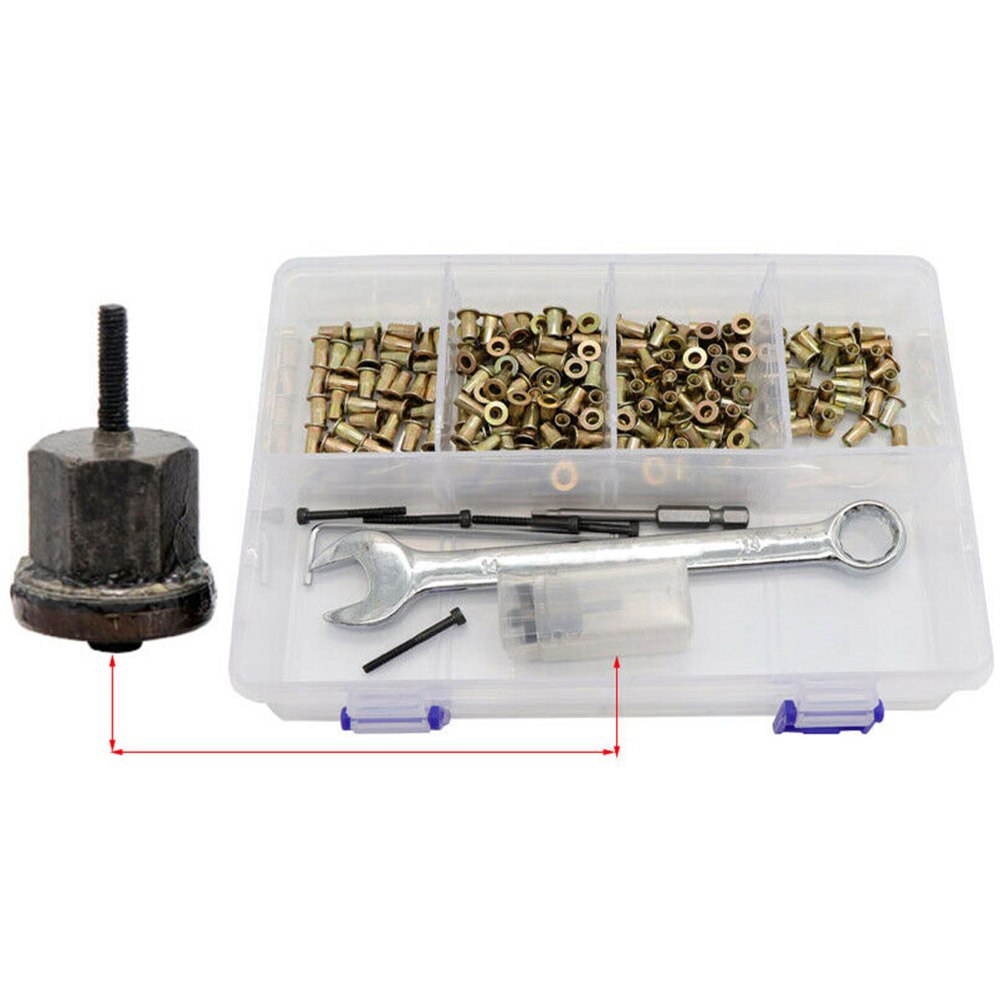 109pcs/set Portable Home Electric Rivet Pistola DIY Pneumatic With Spanner Easy Storage Manual Nuts Tool Kit Practical Handheld