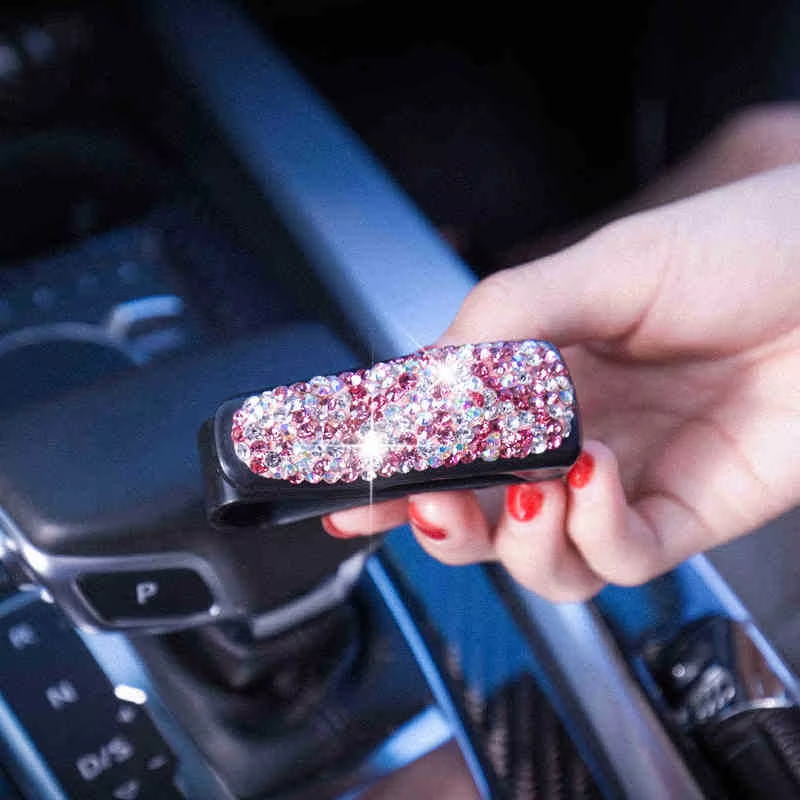 Support de pare-soleil pour lunettes de soleil, support en strass, lunettes de soleil portables, Clip en cristal pour voiture, accessoires de décoration