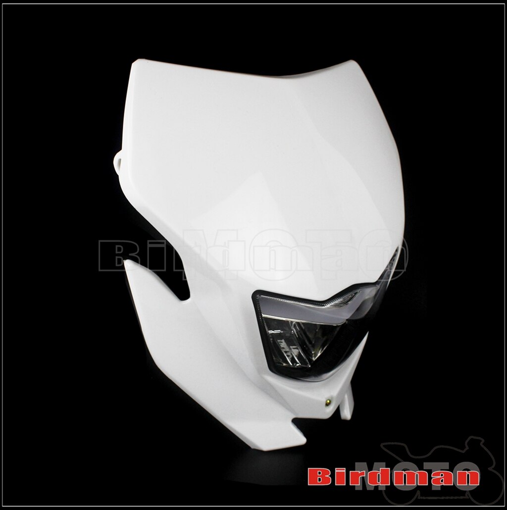 12V Motorcycle Headlight Lamp Hi/Lo LED Headlamp For Yamaha Suzuki Kawasaki Honda YZ WR KLX Dirt Bike Enduro Motocross Headlight