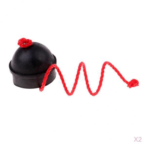 2Pcs Pool Snooker Billiard Cue Pool Table Chalk Holder Black Rubber Holder With String Attachment