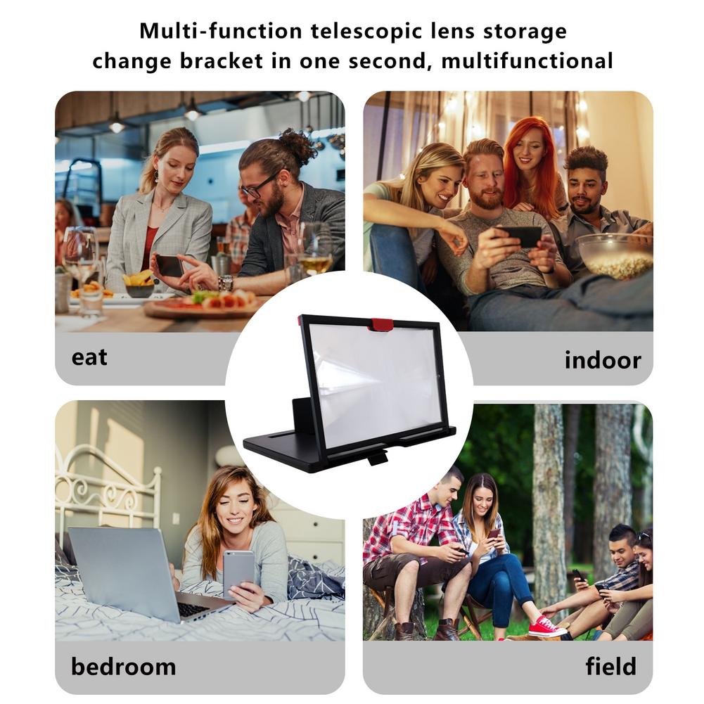 Screen Magnifier Voor Smartphone Screen Vergrootglas High-Definition Te Vouwen Versterker Pull-Out Mobiele Telefoon Hd Versterker