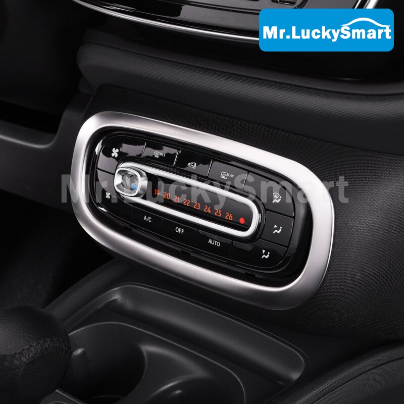 Auto Airconditioning Aanpassing Panel Rvs Decoratieve Cover Voor Smart 453 Fortwo Forfour Interieur Product Accessoires