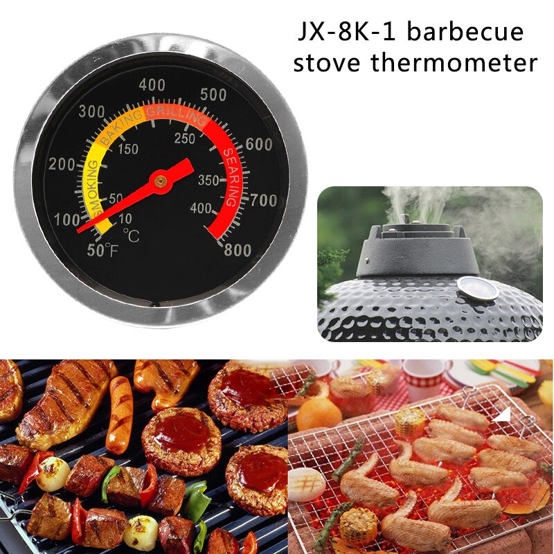 Neue Edelstahl BBQ Raucher Grill Thermometer Temperatur Gauge 10-400Degrees Celsius grill grill lebensmittel thermometer: Default Title