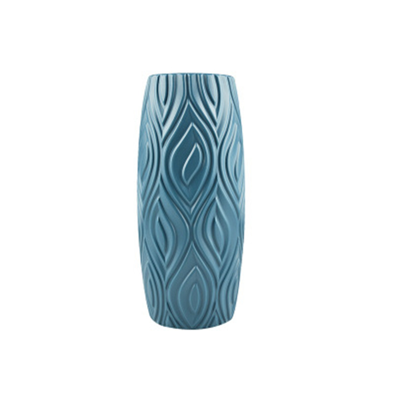 Origami Vases Imitation céramique Pot de fleur panier plantes de table décoration de la maison bonsaï décor fleur Arrangement conteneur: E3-8X23CM