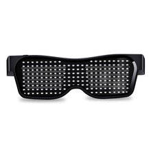 Magic Bluetooth Led Glasses DIY APP control BT Wireless Connection Illuminating Glasses Multilingual Quick Flash led USB Charge: White light