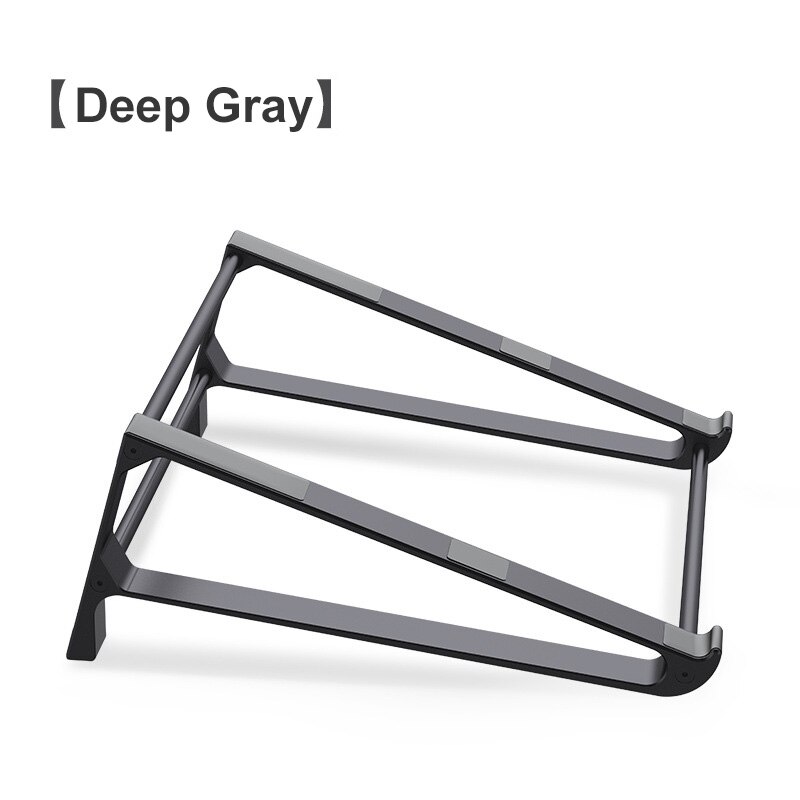 Aluminiumslegering lodret opbevaring bærbar stativ desktop tablet holder skrivebord mobiltelefon stativ til ipad macbook pro air notebook: Dyb grå