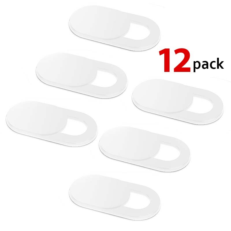 1/3/6/18 Pcs! Privacy Camera Sticker Anti pigolio Ultra sottile protettivo Privacy Webcam Cover per telefono Computer Tablet Len Cover: 12 Piece White