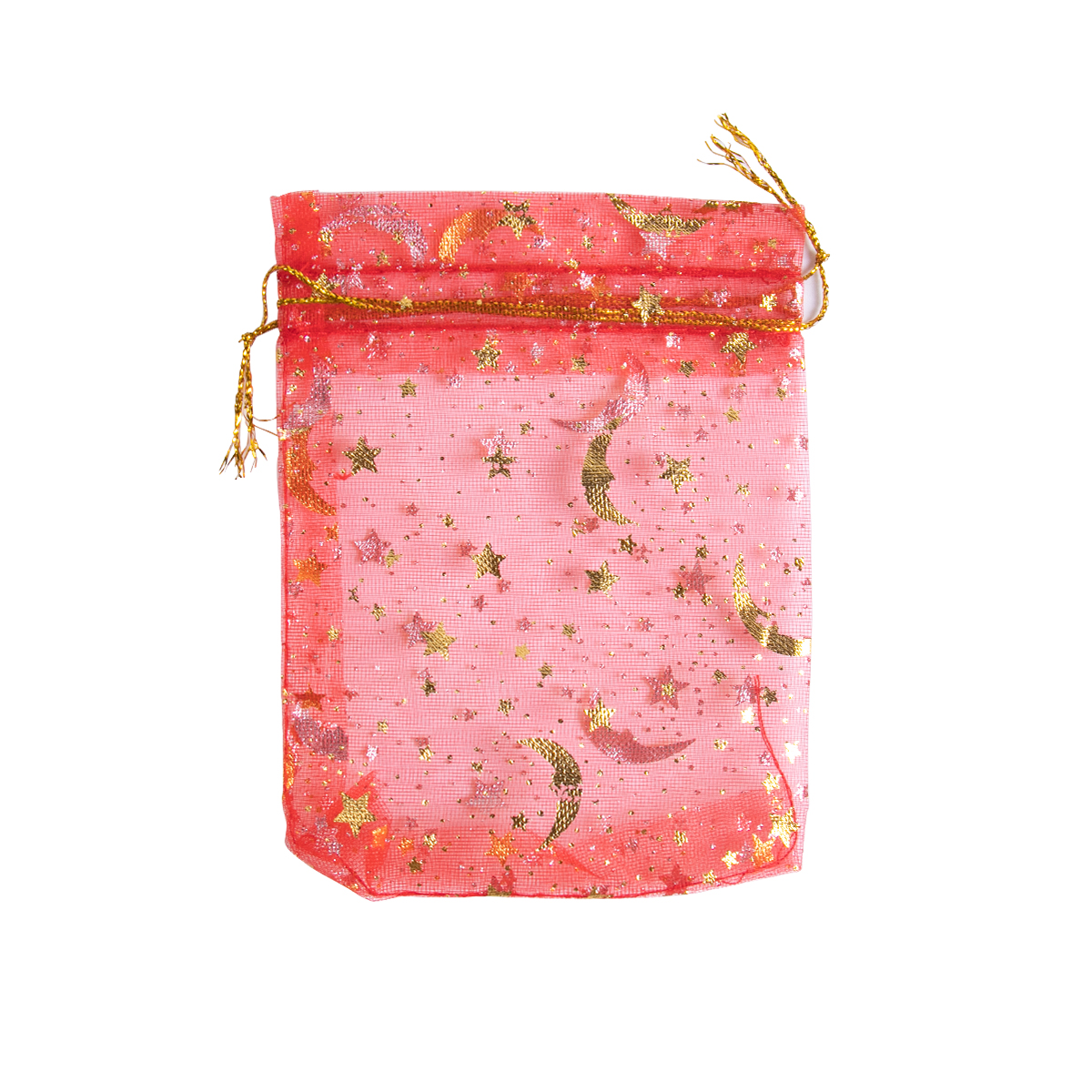 50pcs Star Moon Drawstring Organza Sack Bags Eid Mubarak Wedding Party decoration Candy Packing Bag Jewelry Pouch: plum