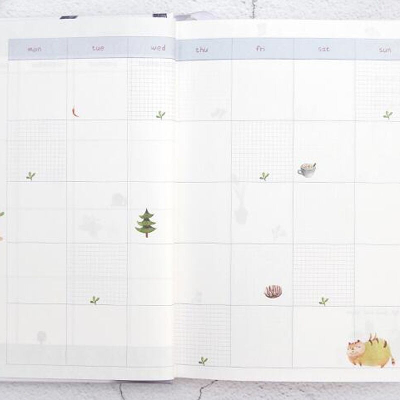 Solid Color appointment book , 365 days daily weekly and yearly planner book