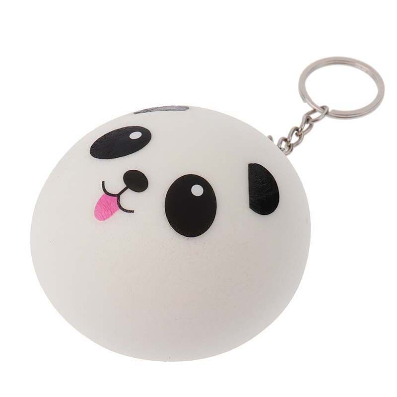 7cm panda stressverlichter bal decompressie speelgoed pu sleutelhangers sleutelhanger