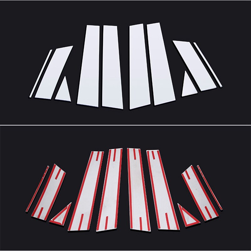 Ventanilla cromada, cubierta de poste de Pilar, moldura de adorno, decoración de acero inoxidable para Nissan Qashqai J11