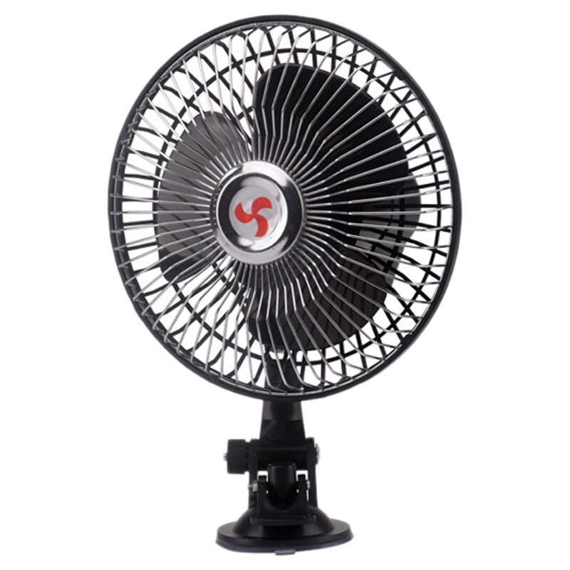 12v 8 inch draagbare ventilator voor in een voertuig, auto, bureau, zuignap, draaibare beugel, mini-airconditioner