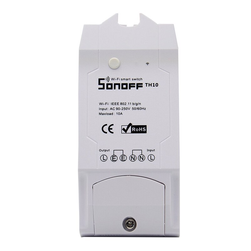Sonoff TH16 TH10 10A 16A Smart Wifi Schakelaar Voor Ewelink Monitor Temperatuur Vochtigheid Automatisering, Met Alexa Google Home Assistent: TH10