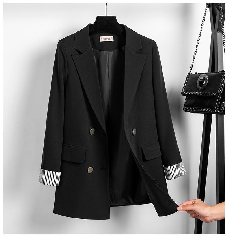 7XL grande taille femme costume noir costume printemps automne Blazers veste femme Net rouge costumes manteau femme