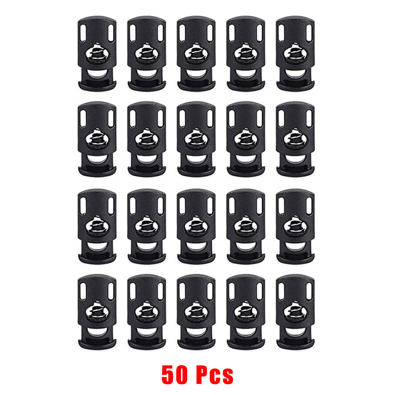 50pcs Cord Lock DIY Plastic Spring Toggle Stopper Lanyard String Cord Clip for Drawstrings Use in Shoelace Clothing: Antique Copper