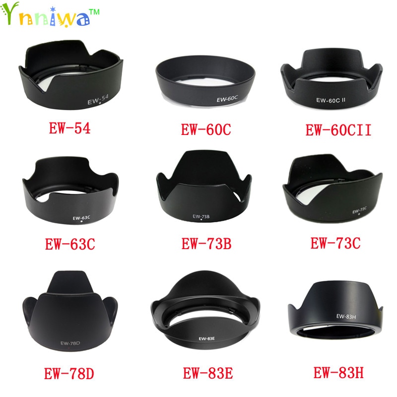 10pcs EW-54 EW-60C EW-60CII EW-63C EW-73B EW-73C EW-78D EW-83E EW-83H camera Zonnekap voor canon lens camera