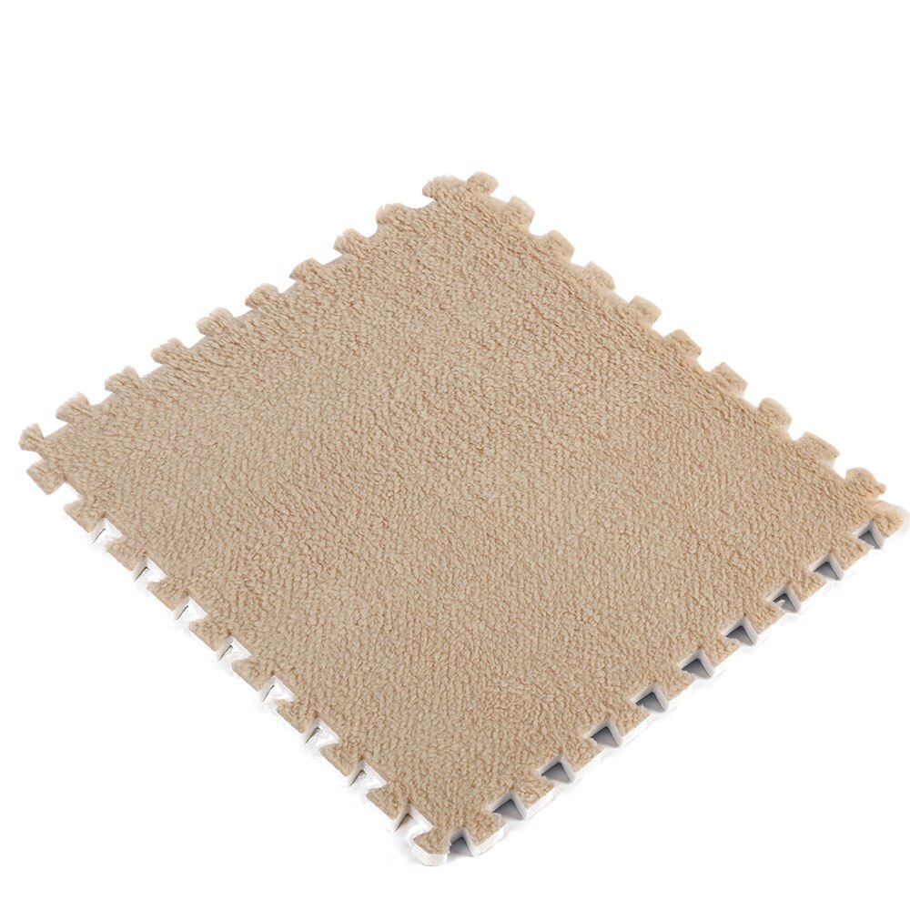Odorless Splicing Carpet Shockproof Waterproof Antiskid 30 30 0.6cm EVA Plastic Foam Safe Ultra Thick Floor Cover: Camel color