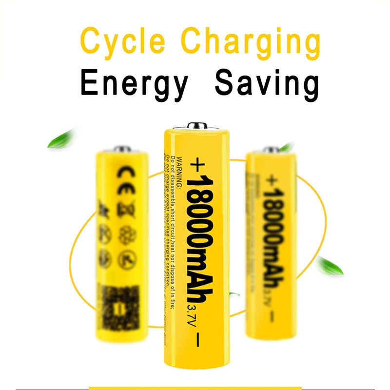 18650 batteri 3.7v genopladeligt litium batteri med pcb til lommelygte batteri med gratis 18650 usb batterioplader