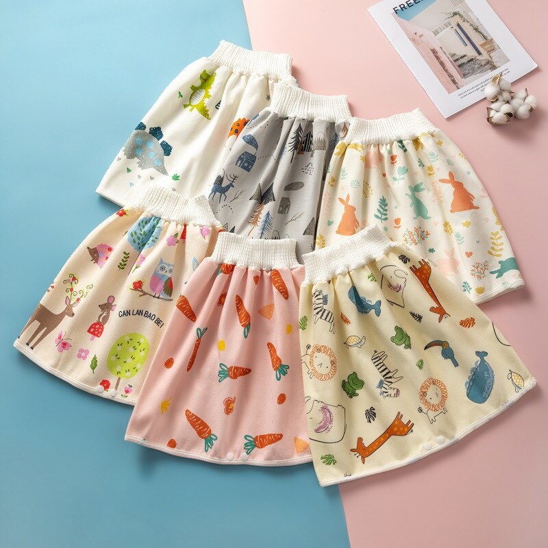 Jupe à couches pour bébé, pantalon d&#39;entraînement à la propreté, en coton, imperméable, Anti-mouillage, vêtements de nuit