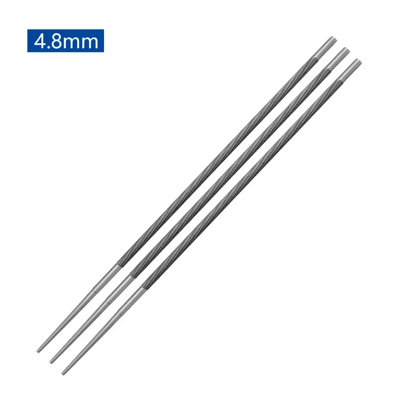 Lima de motosierra eléctrica redonda, 3 uds., 4mm/4,8mm/5,5mm, afilador de archivos, cadenas de motosierra, accesorios de herramientas manuales para carpintería: Verde