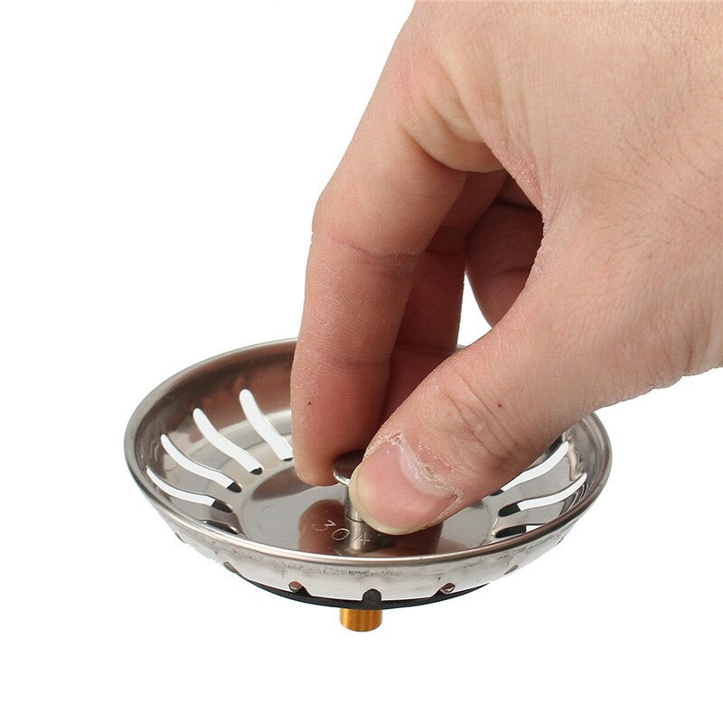 Verdikte 304 Rvs Spoelbak Zeef Plug Afvoer Filter Mand Afdruiprek Aanrecht Zeef Stopper Afval