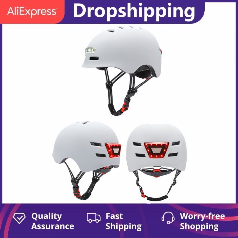 Casco Elettrico Impermeabile Per Monopattino Con Luci LED – Regolabile, Sicuro E Comodo