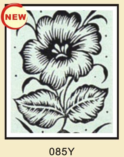 diy 5 "3d rubber decoratieve muurschildering roller, muur patroon roller, bloem patroon, 085y,