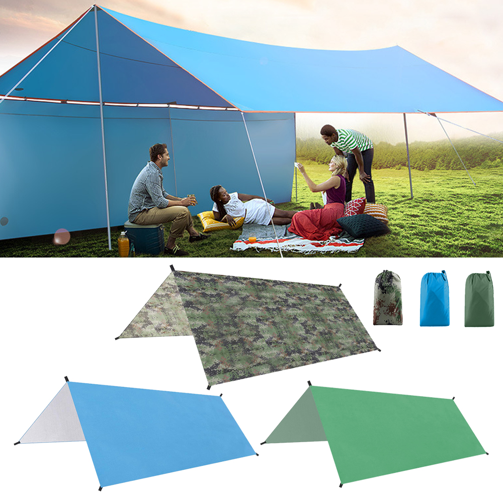 Multifunctionele Luifel Waterdicht Tarp Vochtbestendige Pad Schaduw Tent Tuin Zonnescherm Outdoor Camping Hangmat Regen Zon Onderdak