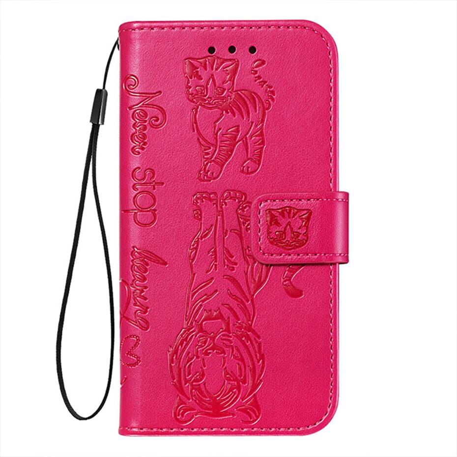 3D Cat & Tiger Leather Flip Case For Xiaomi Redmi Note 7 Phone Case For Xiaomi Redmi 7A K20 Pro Wallet Cover Fundas Capa: Redmi K20 / Rose