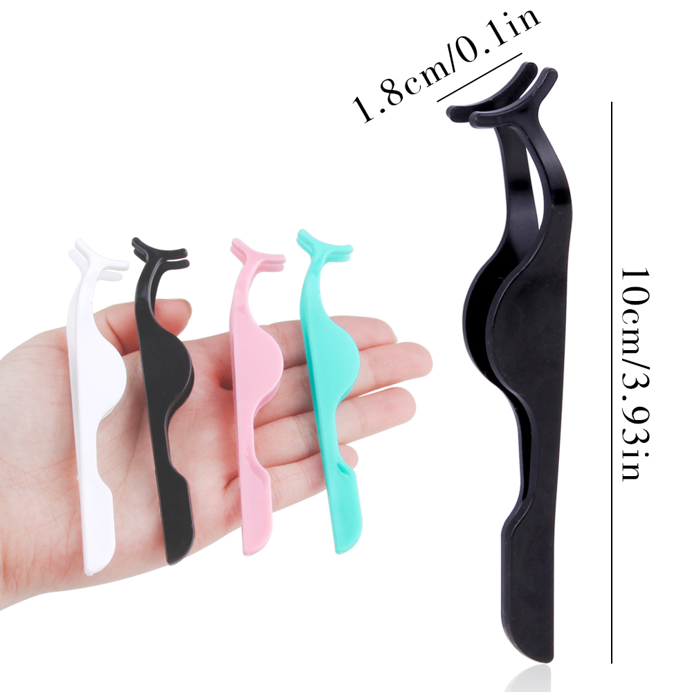 Pinzas de plástico para pestañas postizas, rizador de extensión, pinza aplicadora, eliminador de pestañas, 30/50 unidades
