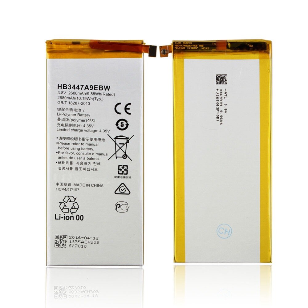 Antirr HB3447A9EBW Alta Qualidade 3.8 V 2600 mAh Li-Polímero Bateria Para Bateria de Backup de Telefone Huawei Ascend P8 #30