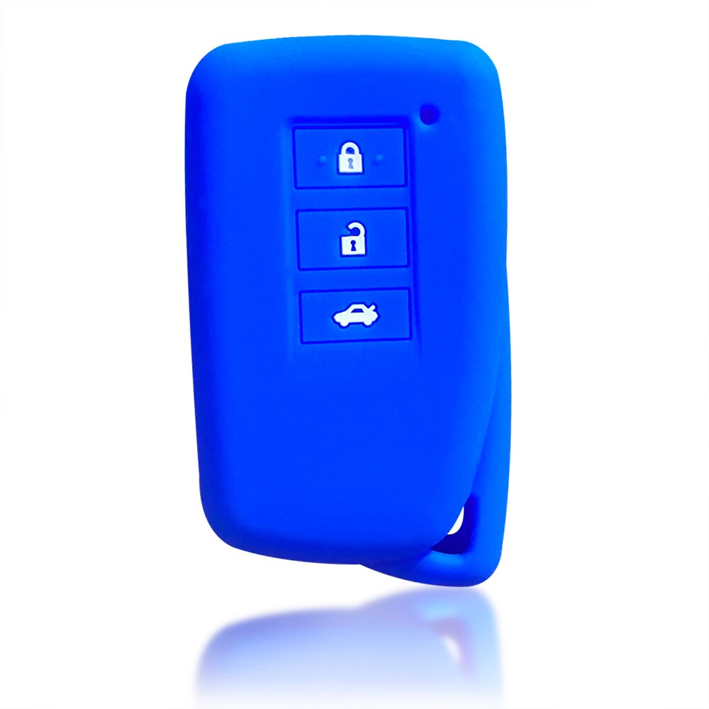 For Lexus NX Key Cover Case Silicone For Lexus LX IS GS RX300 RX450 3 Button Accessories Key Holder Fob: Blue