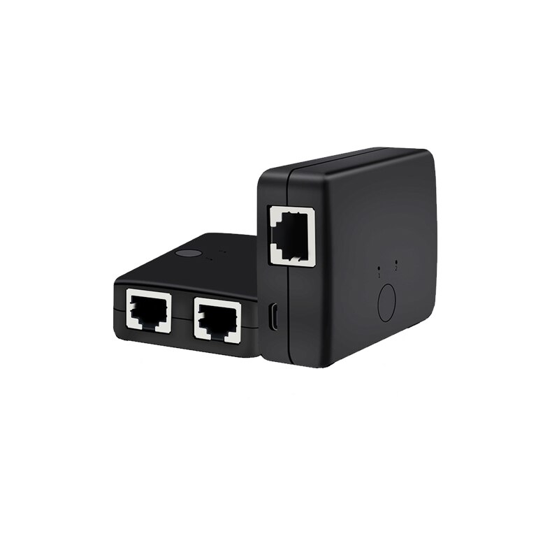 2 Port RJ45 Network Switch Electronic Network Cable Sharing Device Internal and External 2 input 1output