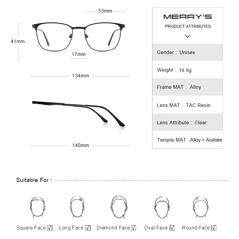 MERRYS Women Retro Cat Eye Glasses Frame Ladies Eyeglasses Prescription Optical Eyewear S2165