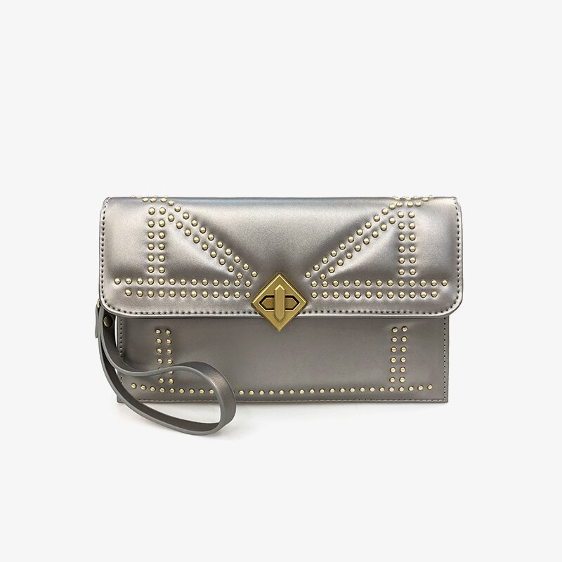 Mode Crossbody Schoudertassen Voor Vrouwen Luxe Tas Dames Avond Bericht Handtassen Zwart Wit Kaki B323: B323 silver