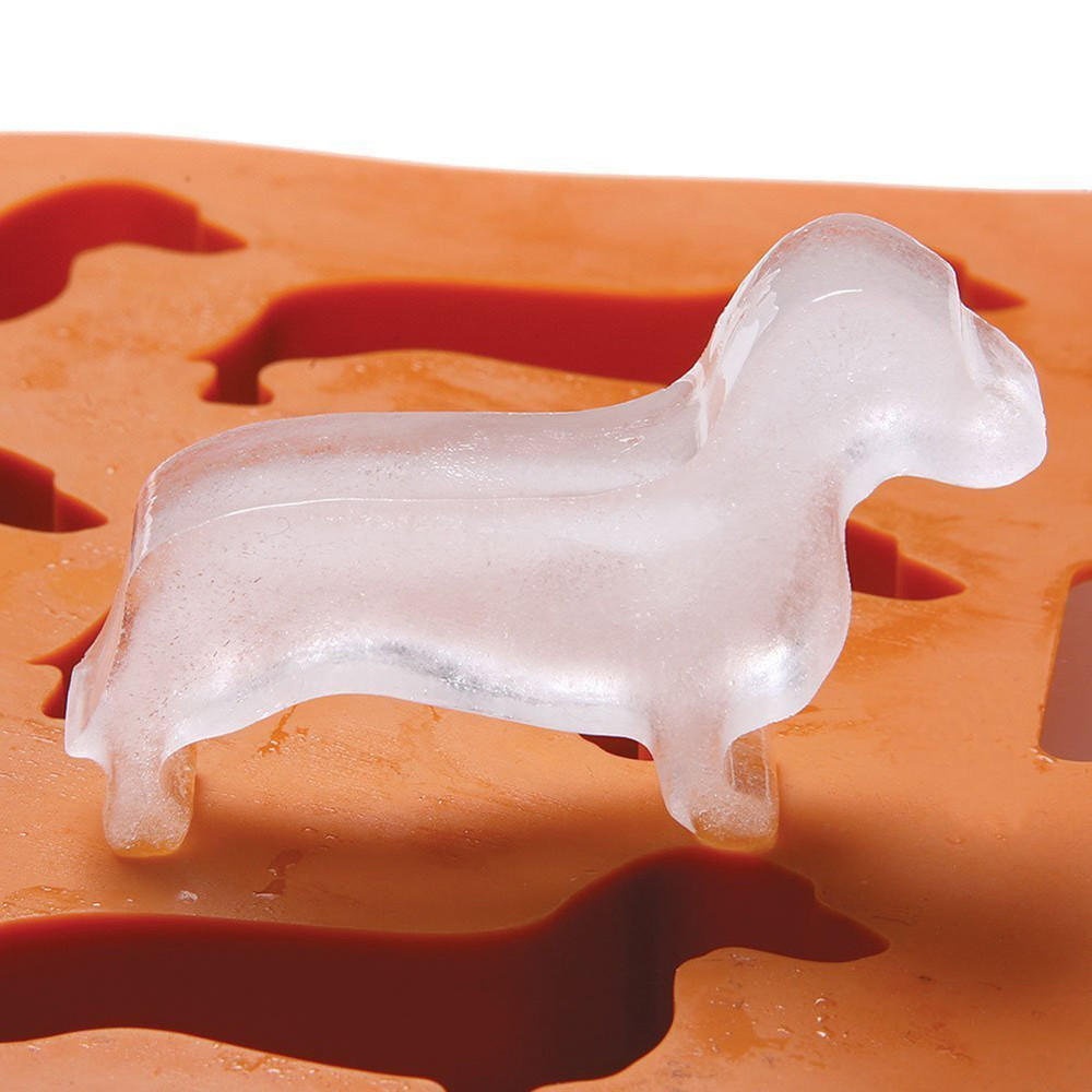 1/2 stücke Lustige Dackel Eis Würfel Tablett Pudding bilden 3D Silikon Hund bilden bilden Süßigkeiten Machen Gelatine Einstellung Küche Zubehör